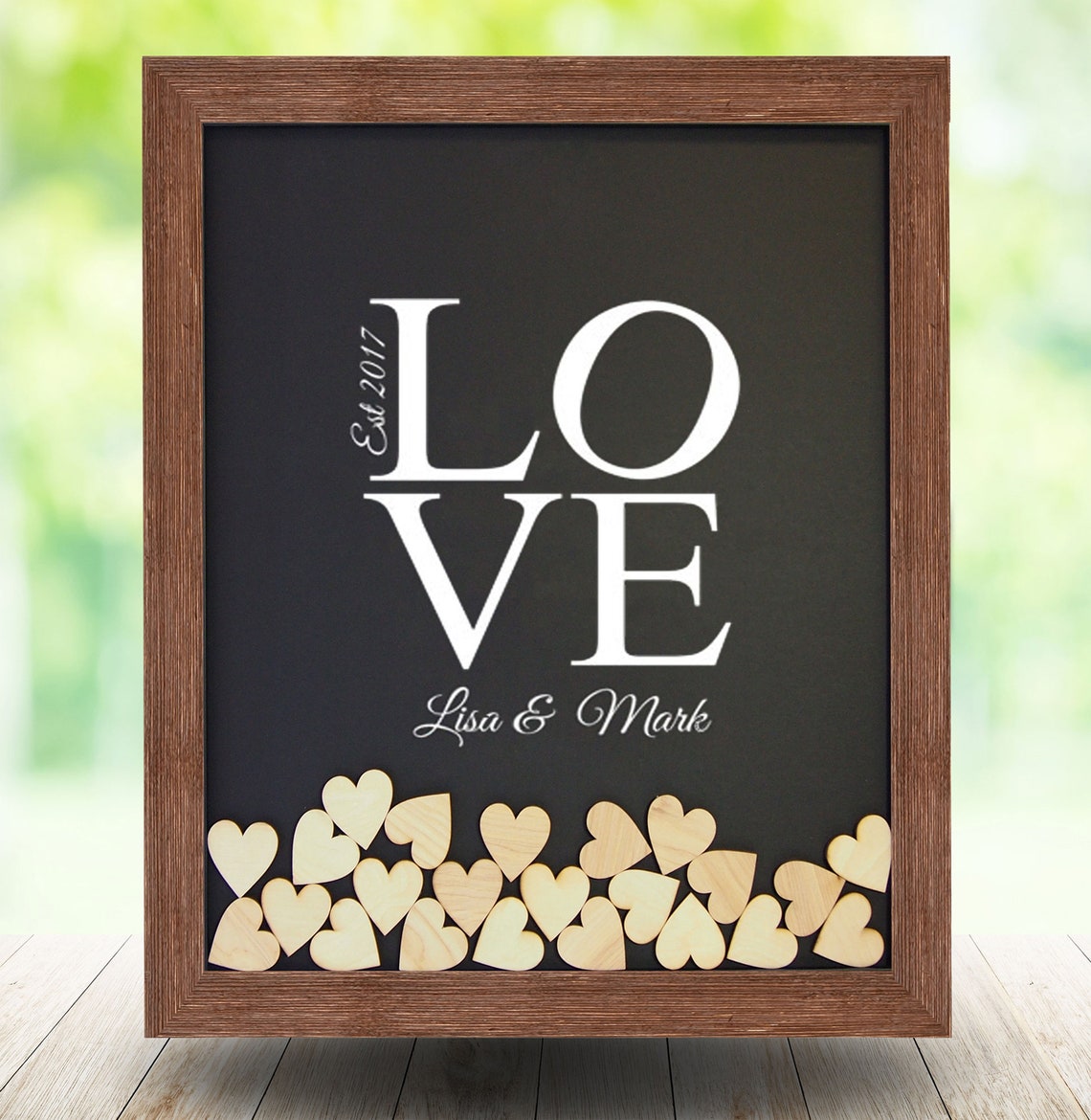 Guest Book Drop Box Frame, Wedding Guest Book Alternative, Custom Guest ...