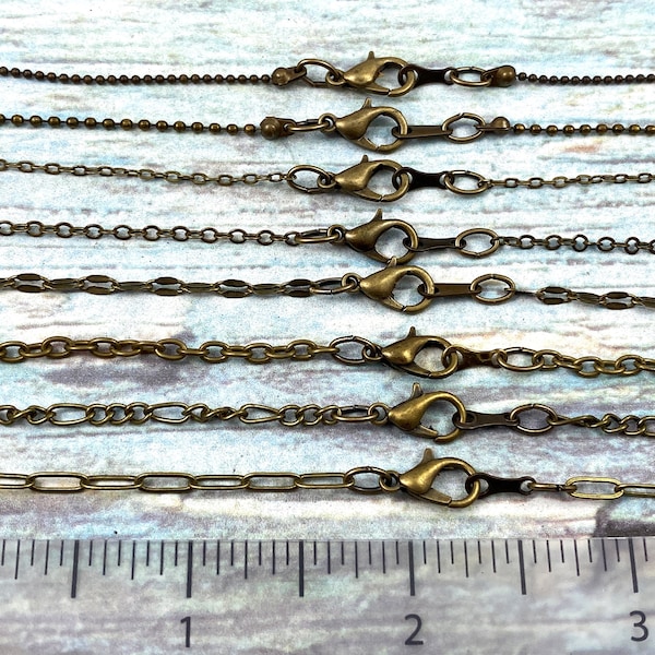 Antique Bronze PLATED Simple Necklace, Minimal Layering Necklace, Antiqued Bronze Ball Chain Necklace, Simple Necklace, Length 16-32 inches