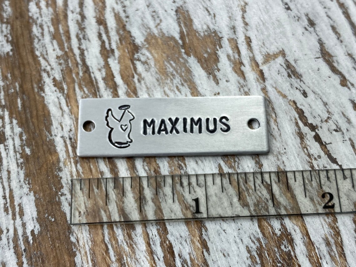 Rustic Metal Name Plate for Pet Cremation Box Hand Stamped Etsy