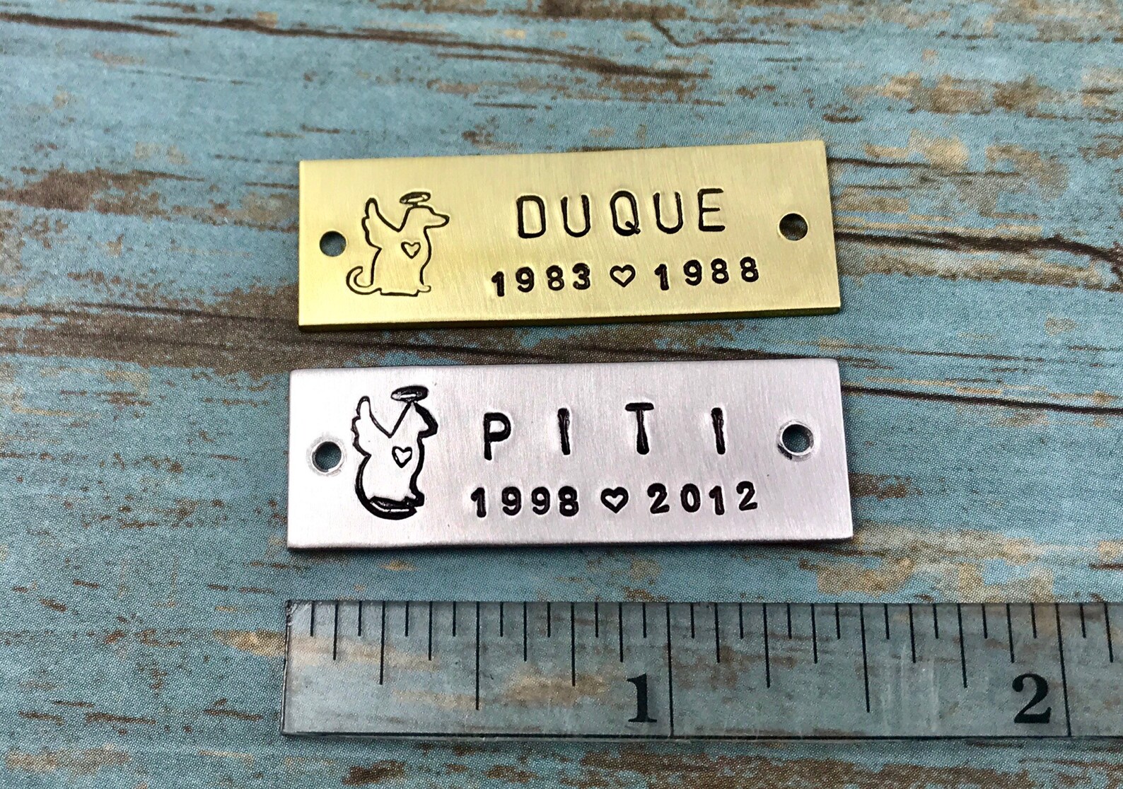 Rustic Metal Name Plate for Pet Cremation Box Hand Stamped Etsy