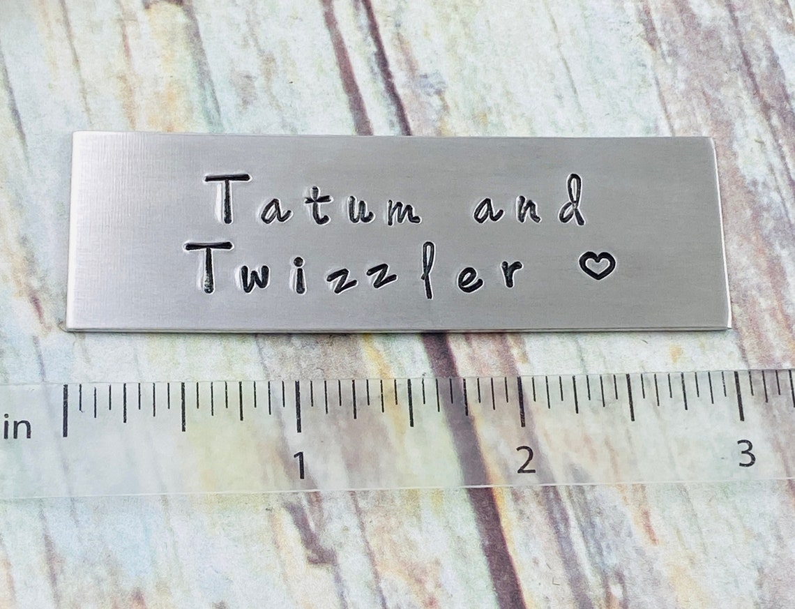 Rustic Metal Name Plate for Pet Cremation Box Hand Stamped Etsy