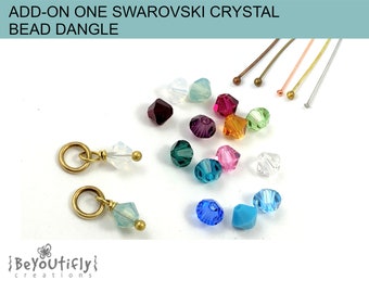 Swarovski Birthstone Crystal Charm, Bicone Bead Dangle, Sold Individually