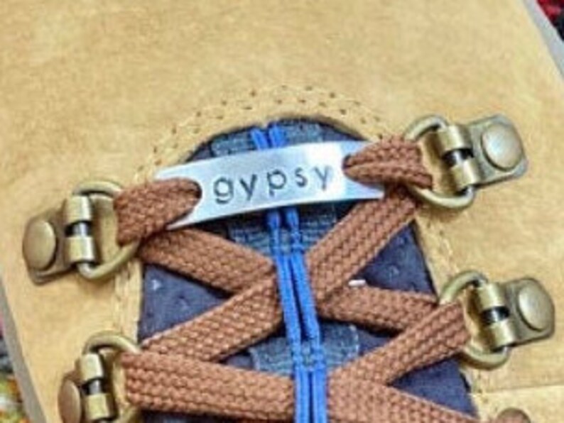SET OF TWO Custom Shoelace Tags Personalized Metal Shoelace Etsy
