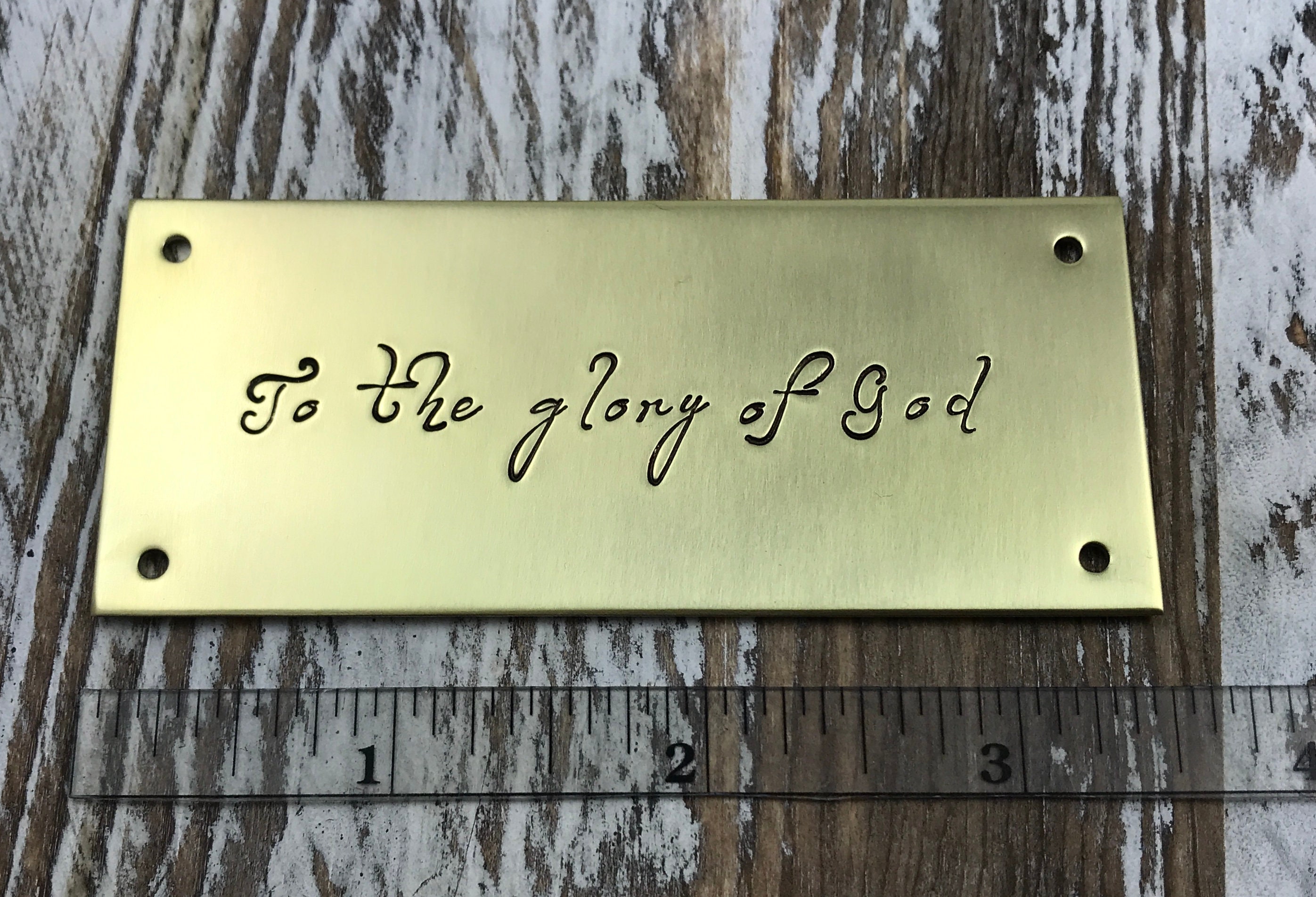 Rustic Custom Text Metal Plate Hand Stamped Personalized Etsy