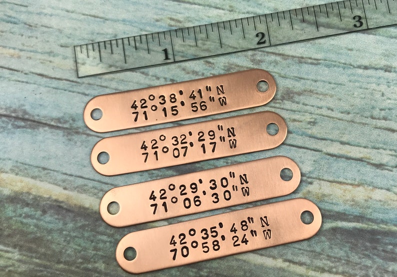 Small Personalized Name Plate Rustic Hand Stamped Name Tag Etsy