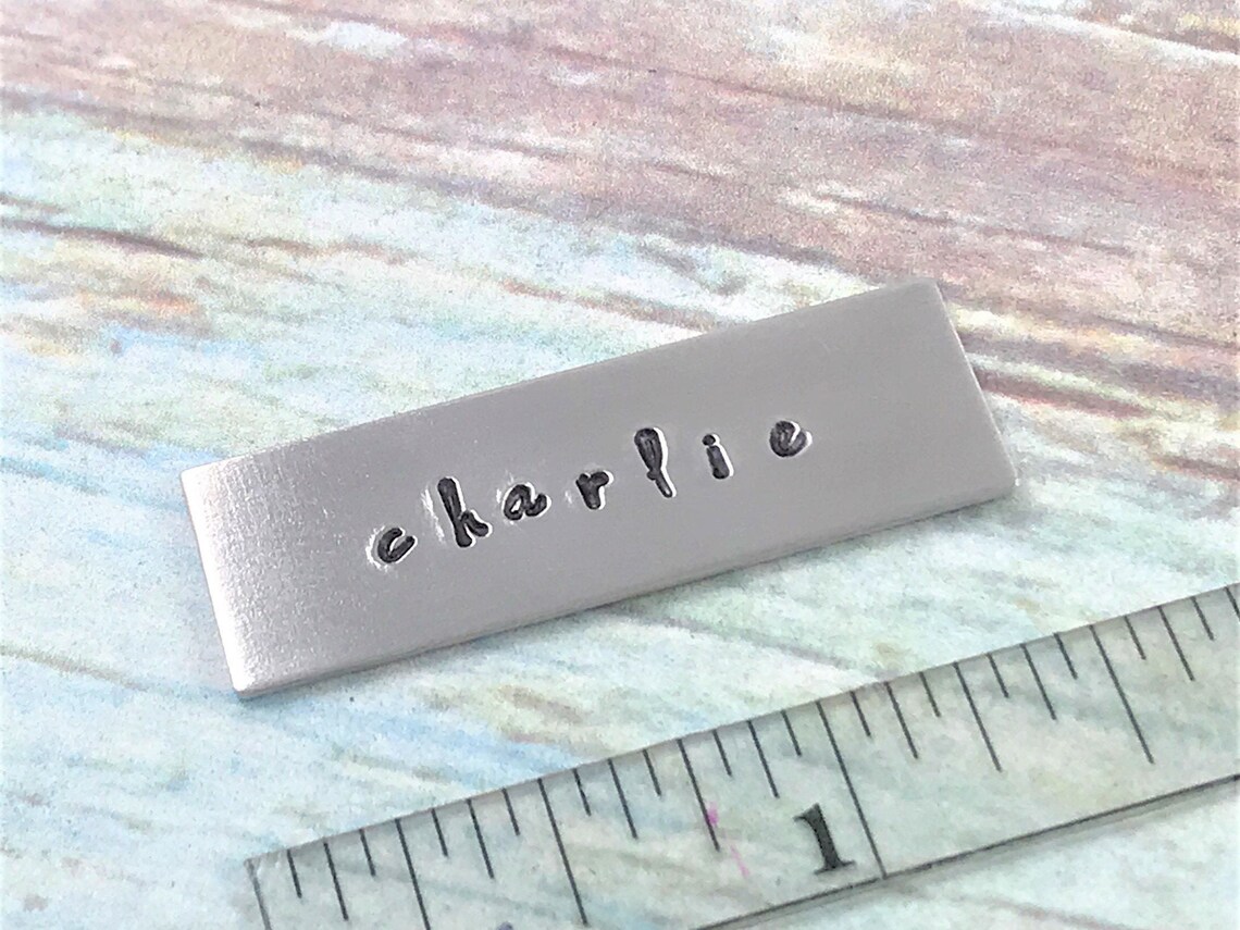 Rustic Custom Name Plate Personalized Hand Stamped Aluminum Etsy
