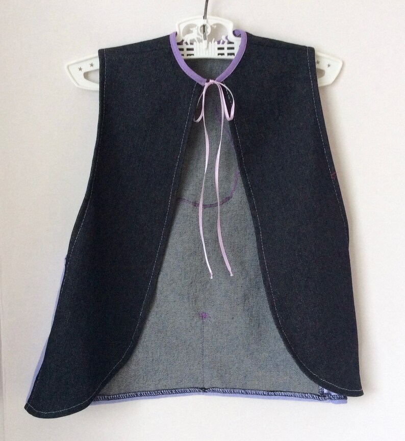 Kids Pinny Birthday Play Apron Kids Denim Apron Smock Style Baby Child Toddler Apron Kids Party Apron Little Girl Boy Apron Dressup