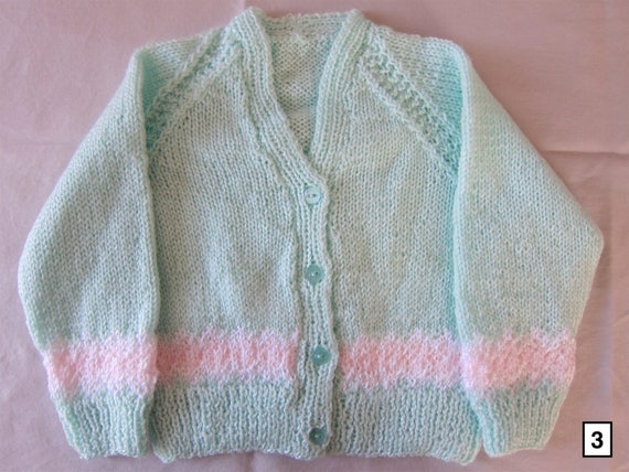 UNICORNS CARDIGAN .. SIZE 1. NEW HANDKNITTED 100/% ACRYLIC