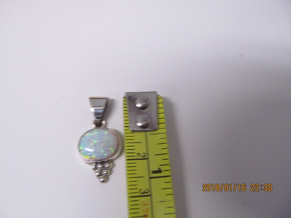 Sterling silver and opal pendent - image 3