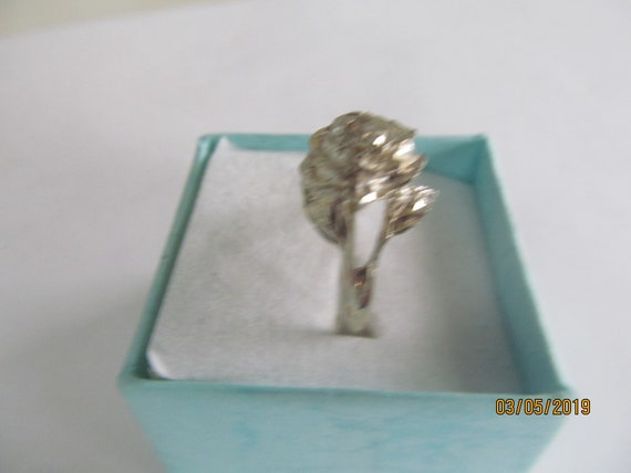 Rose sterling silver ring - image 3
