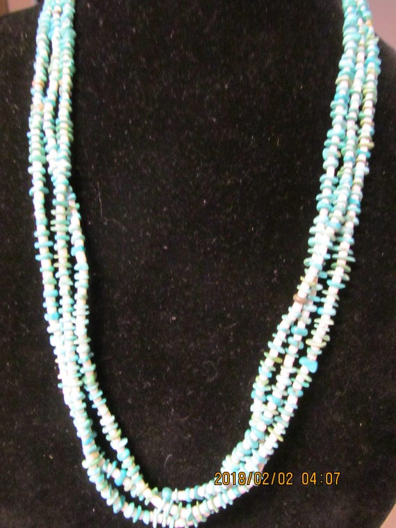 Vintage natural turquoise necklace