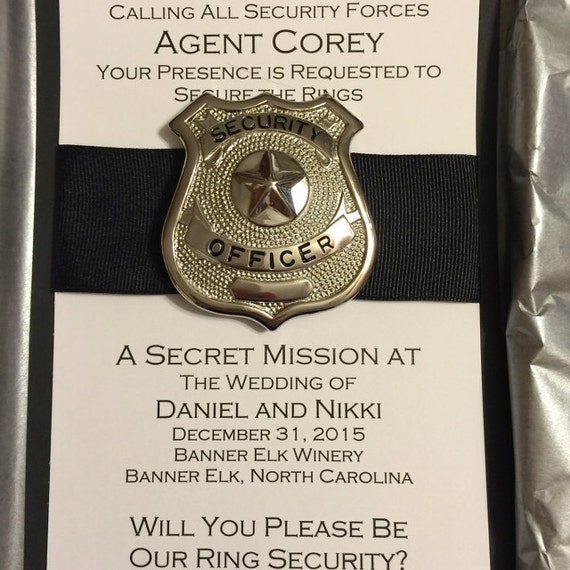 Will You Be My Ring Security Ring Bearer Invitation Etsy