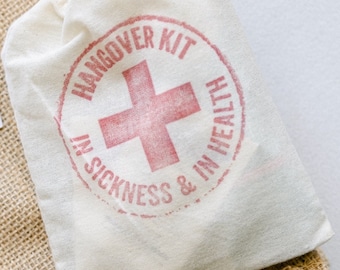 Hangover Kit Bag Set of 10 -4x6 Survival Kit-Bachelorette Party Favors -Wedding Bachelorette Party Favor Bags - Gift Bags 
