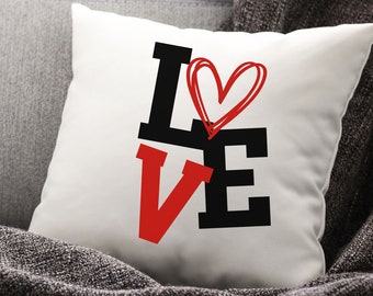 LOVE Pillow, I love you pillow, Chair Pillow, Love Throw Pillow, Dorm Pillow, Car Pillow, Love Cuddle Pillow, Decorative Pillow,Four Sizes