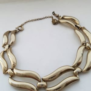 Monet Bracelet, Gold Bracelet, Chain Link Bracelet, Vintage Bracelet, Jewelry, Gift for Her, Vintage Jewelry