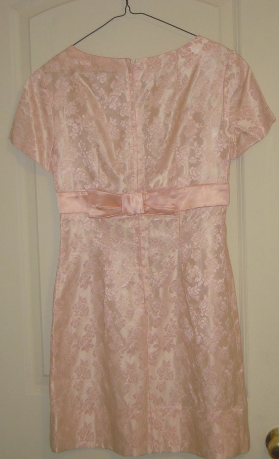 Vintage Dress, Mini Dress, Pink Brocade Dress, Pr… - image 3