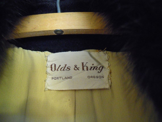 Wool Coat, Black Jacket, Old & King Portland, Cro… - image 2