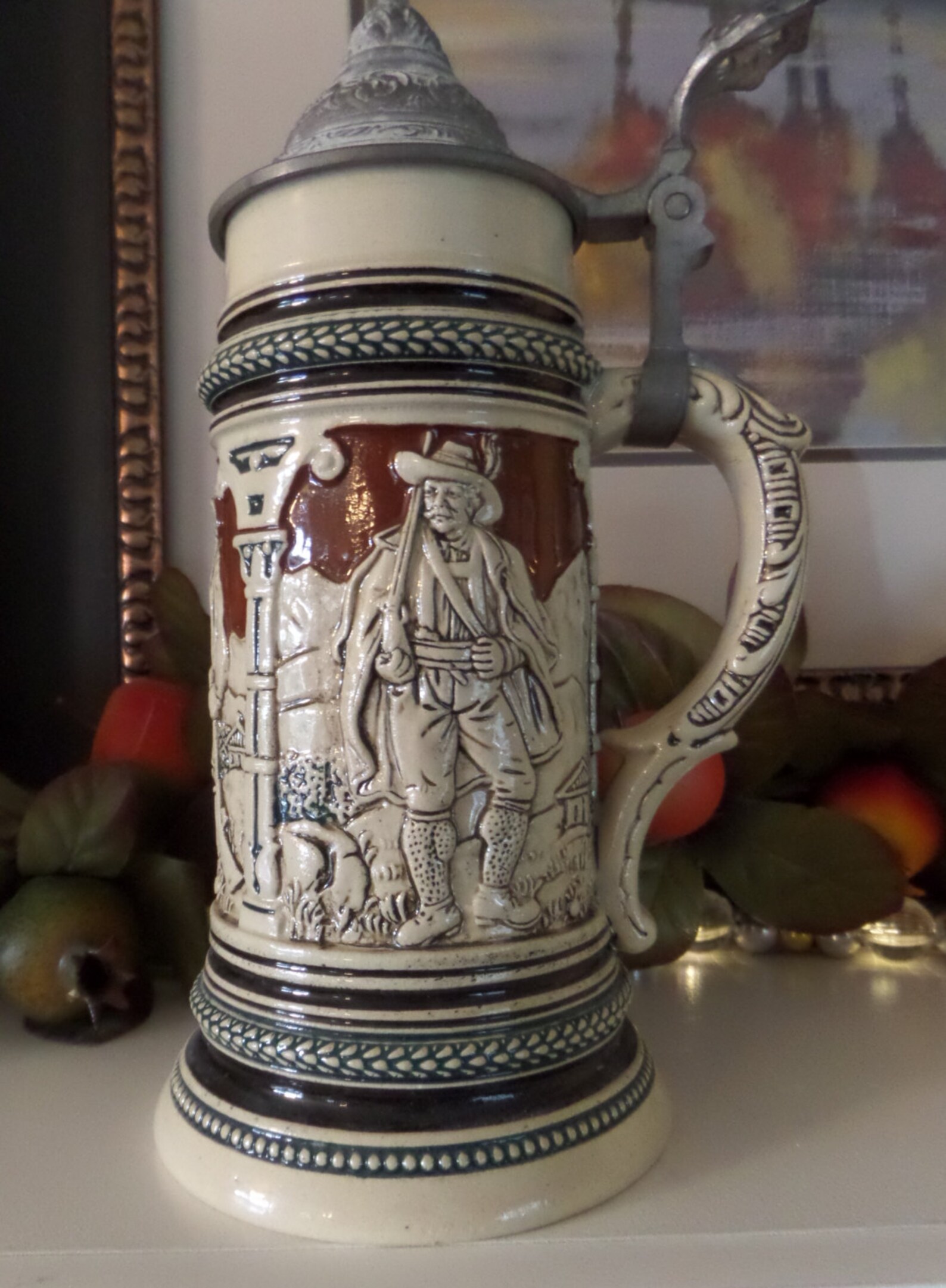 German Beer Stein Antique Beer Stein Albert Jacob Thewalt Etsy