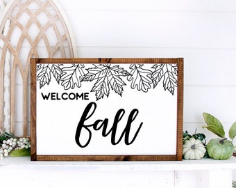 24x36 Welcome Fall Vinyl Schablone NUR