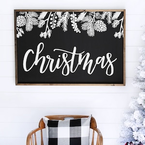 23x36 Large Christmas Botanical Vinyl Stencil ONLY