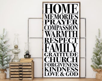 12x24 Home Words Vinyl Stencil ONLY