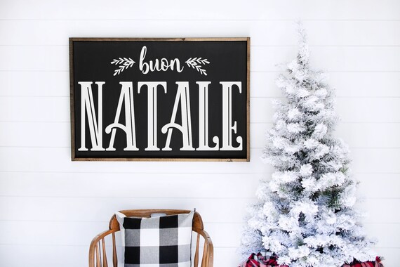 Stencil Buon Natale.Large Buon Natale One Time Use Vinyl Stencil Only Etsy