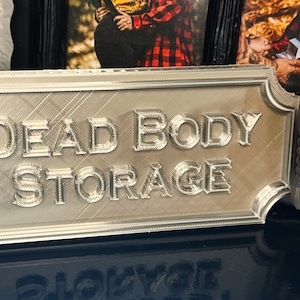 Spooky Mortuary Plaque Signs | Morgue | Asylum | Dead Body Storage | Embalming Room | Laboratory | Goth Decor | 3D Printed Spooky Signs