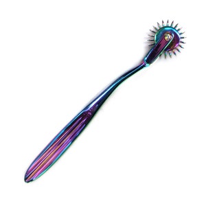 Stainless Steel Single Head Wartenberg Pinwheel - Rainbow