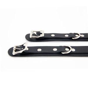 Standard Mini Läderhandbojor och Bondage Fästbojor för BDSM-lek bild 3