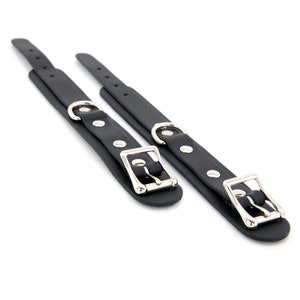 Standard Mini Läderhandbojor och Bondage Fästbojor för BDSM-lek bild 4