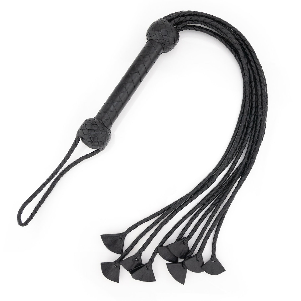 Fouet Cat O Nine Tails En Paracorde Noir - 29 Pouces, Style Végan, Pour Costumes, Spectacles, Collection
