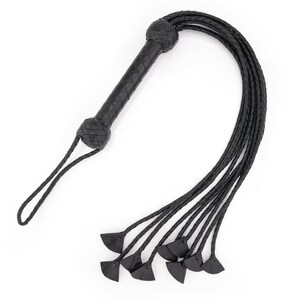 Cat-O-Nine Tails Leather Flogger for Slave Whipping BDSM Fetish Spanking Braided Bondage Whip for BDSM Enthusiast image 4