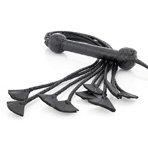 Cat-O-Nine Tails Leather Flogger for Slave Whipping BDSM Fetish Spanking Braided Bondage Whip for BDSM Enthusiast image 6