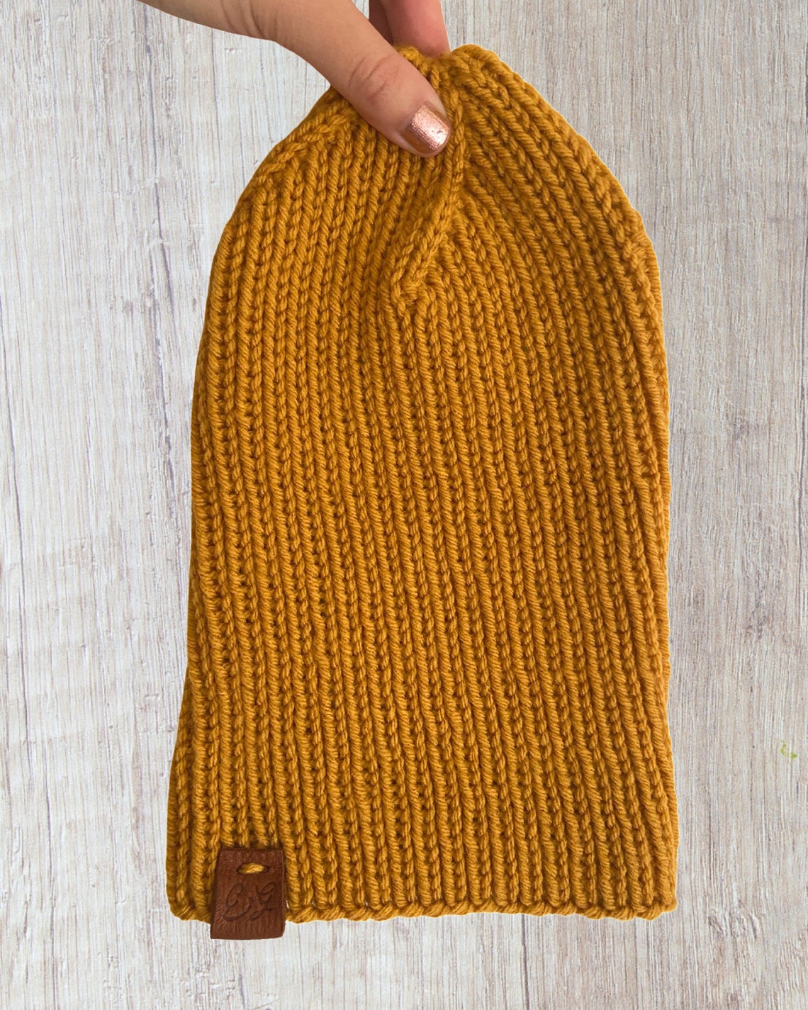 Mustard Yellow Beanie, Slouchy Hat, Mustard Yellow Hat, Hats for