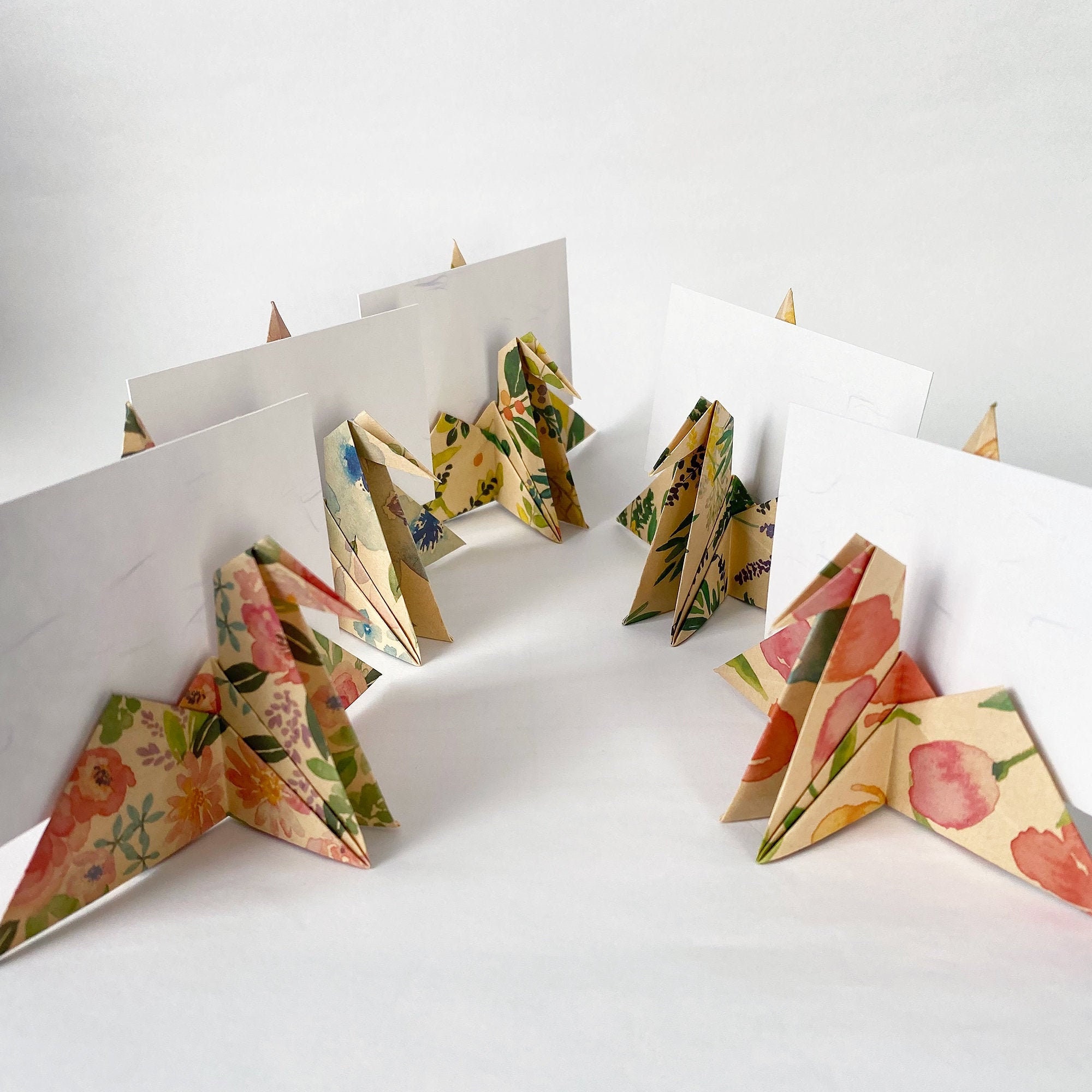 Kraft Origami Paper Crane Place Card Holders for Weddings Etsy