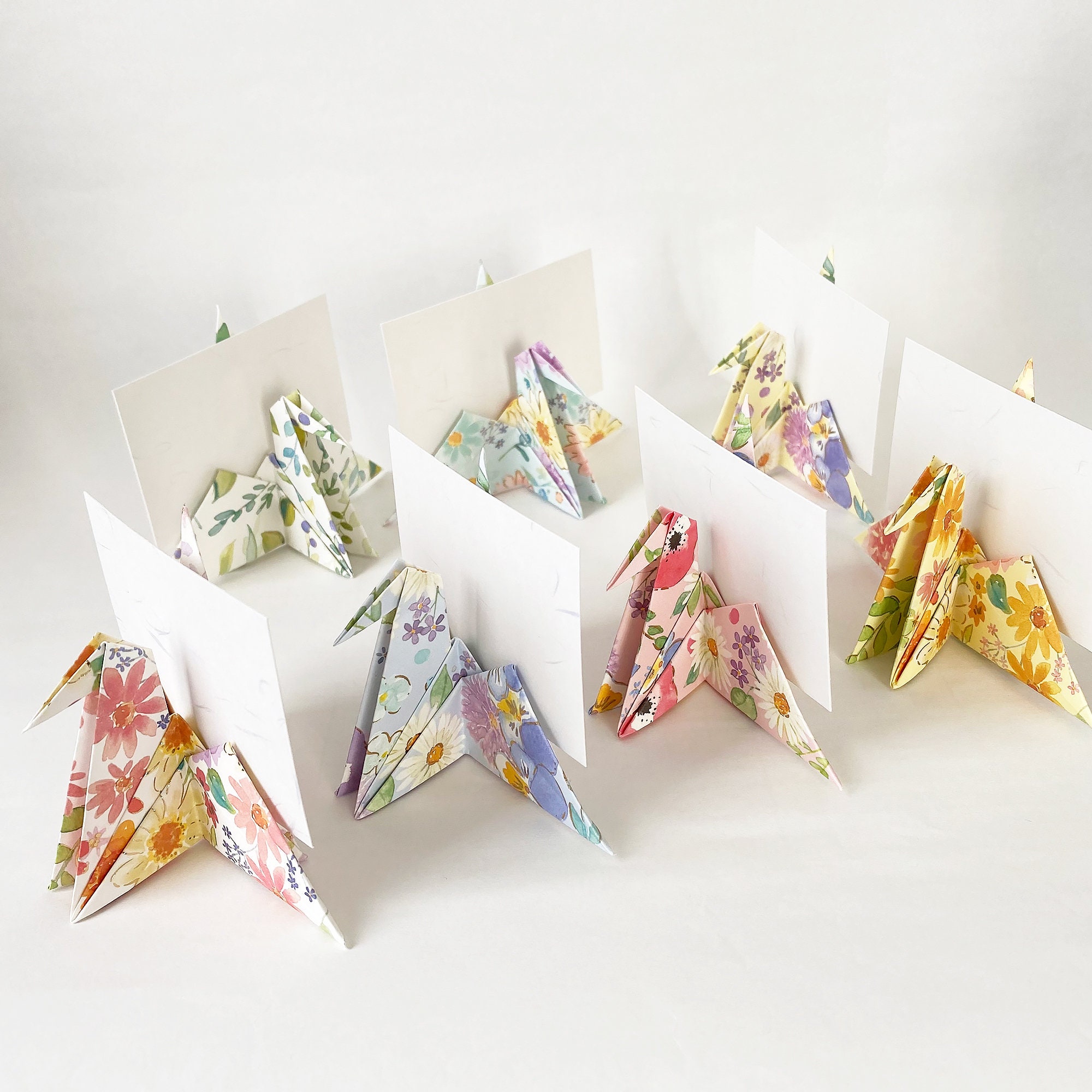Origami Paper Crane Place Card Holders Set for Weddings Etsy