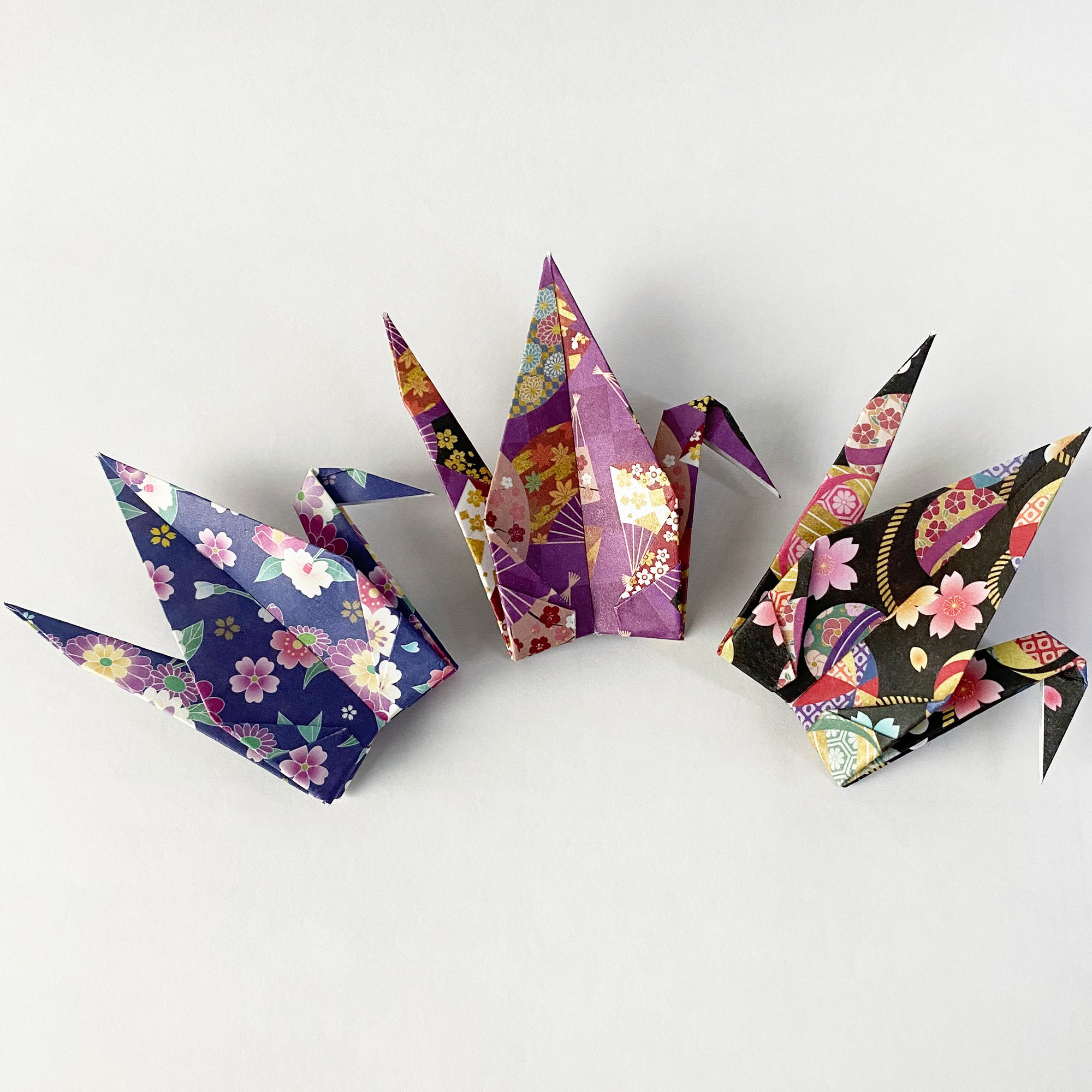 100枚の6インチ折り紙折り鶴、和柄の鶴、結婚式の装飾、1周年記念紙