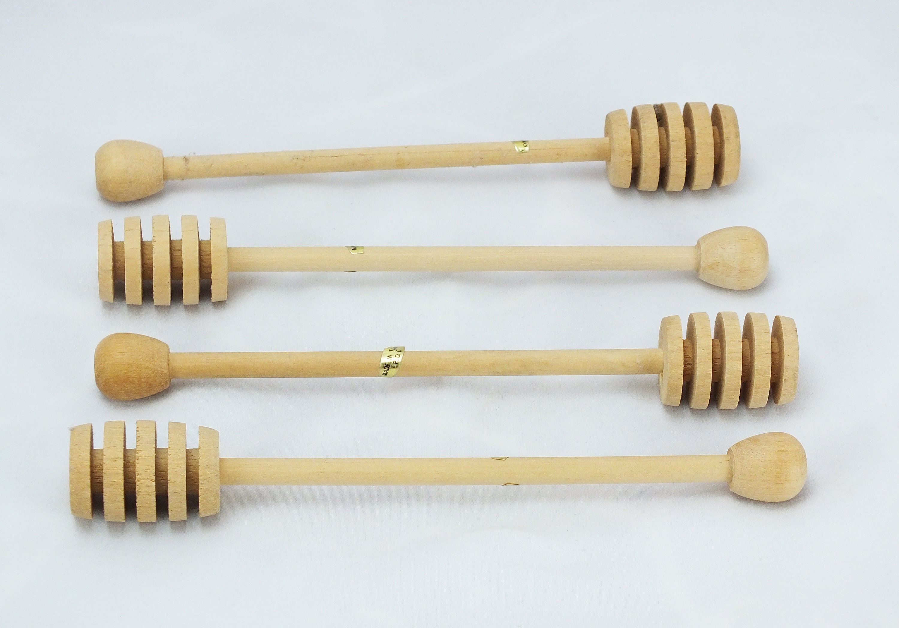 Wooden Honey Server Honey Spoon Set of 4 Etsy