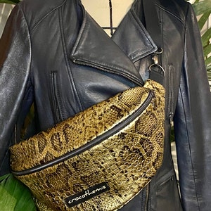 XL crocodile fanny pack