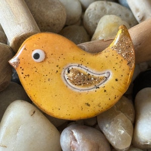 Yellow canary bird brooch image 6