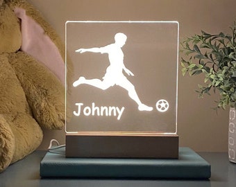 Soccer Night Light, Night Light, Kids Bedroom, Nursery Night Light, Personalized Night Light, Childs Playroom, Gift For Kids