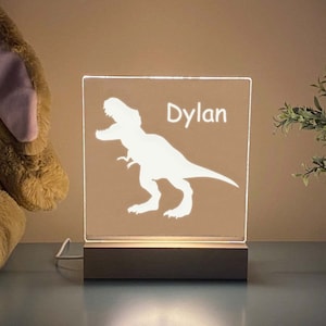 Dinosaur Night Light, Night Light, Kids Bedroom, Nursery Night Light, Personalized Night Light, Childs Playroom, Gift For Kids