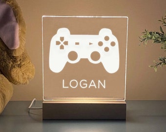 Video Gamer Controller Night Light, Kids Nightlight, Personalized Night Light, Gift For Kids,