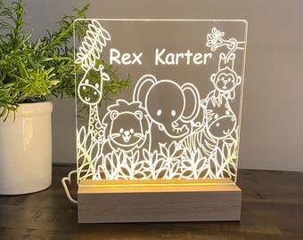 safari night light nursery