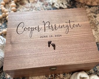 Baby Keepsake Box, Memory Gift Box, Baby Shower Gift, Baby Keepsake, Personalized Baby Gift, Wood Memory Box, Custom Baby Gift, Wood Box