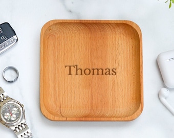 Personalized Valet Tray, Catch All Tray, Engraved Wooden Valet Tray, Catchall Tray, Anniversary Gift, Gift For Him, Fathers Day Gift