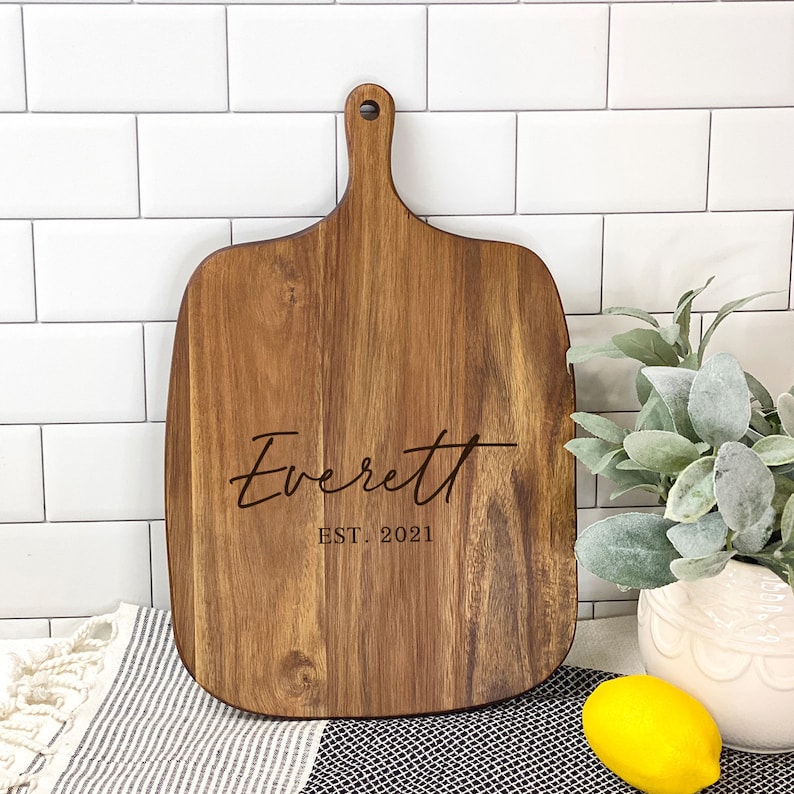 Personalized Cutting Board Bridal Shower Gift Housewarming Etsy