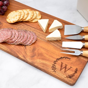 Charcuterie Board, Cheese Board, Serving Plank, Anniversary Gift, Wedding Gift, Housewarming Gift, Serving Board, Couples Gift, New Home image 3