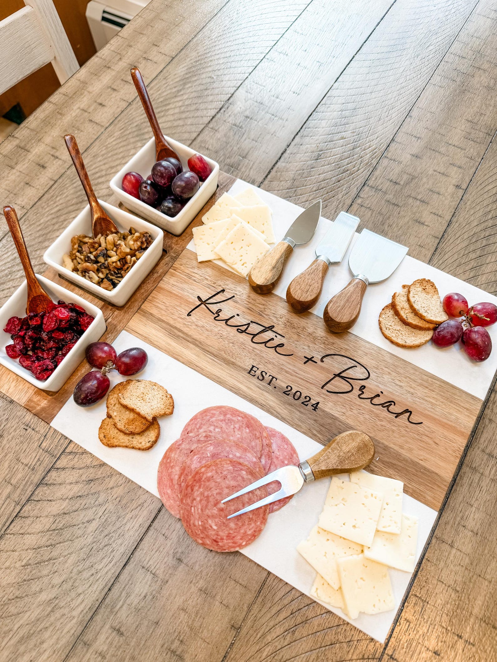 Personalized Charcuterie Board, Wedding Gift, Anniversary Gift, Custom Cutting Board, Engagement Gift, Bridal Shower Gift, Housewarming Gift - CB8