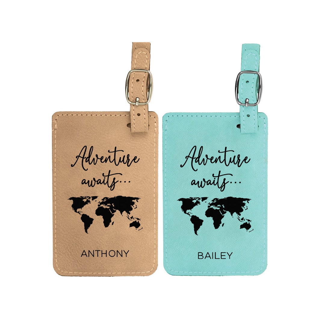 Personalized Luggage Tag Custom Luggage Tag Wedding Gift Diaper Bag Tag Gift for Her Gift for Him Backpack Tag Couples Gift Etsy